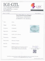 8.20/CT Natural Panna Stone with Govt. Lab Certificate (56610)